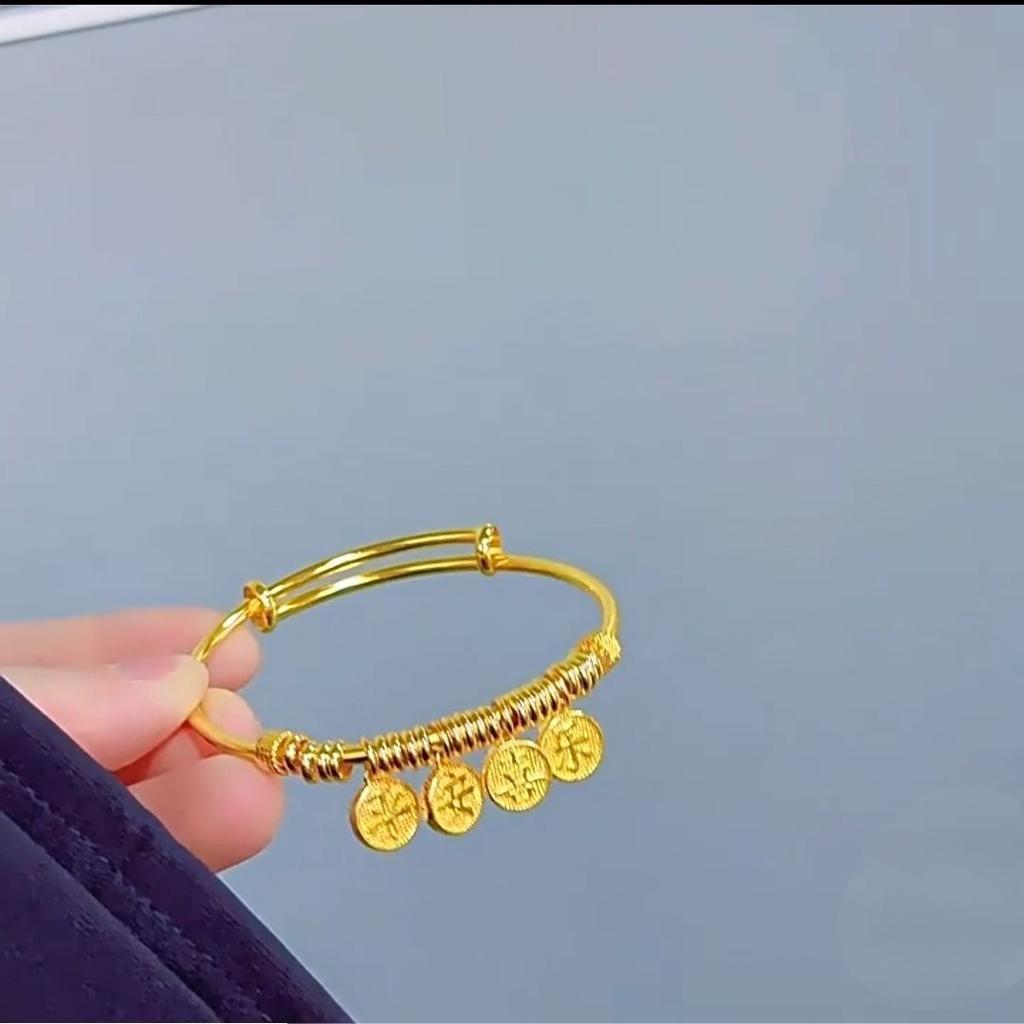New Peace and Joy Pendant Bracelet Women's New Chinese Retro Temperament Push-pull Adjustable Bracelet for Wife Gifts