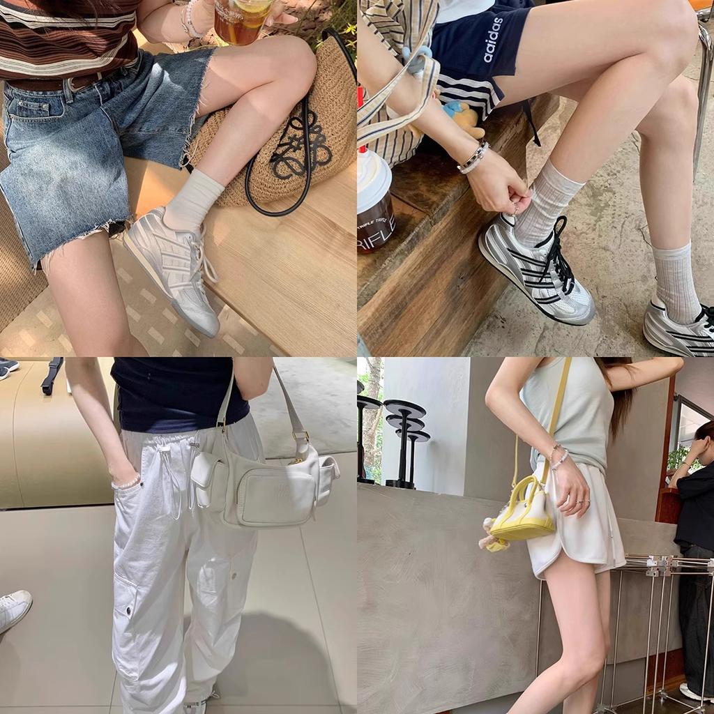 Leather version inner height increase 5cm mesh Forrest Gump shoes women's 2025 summer new breathable, lightweight and versatile sports and leisure 