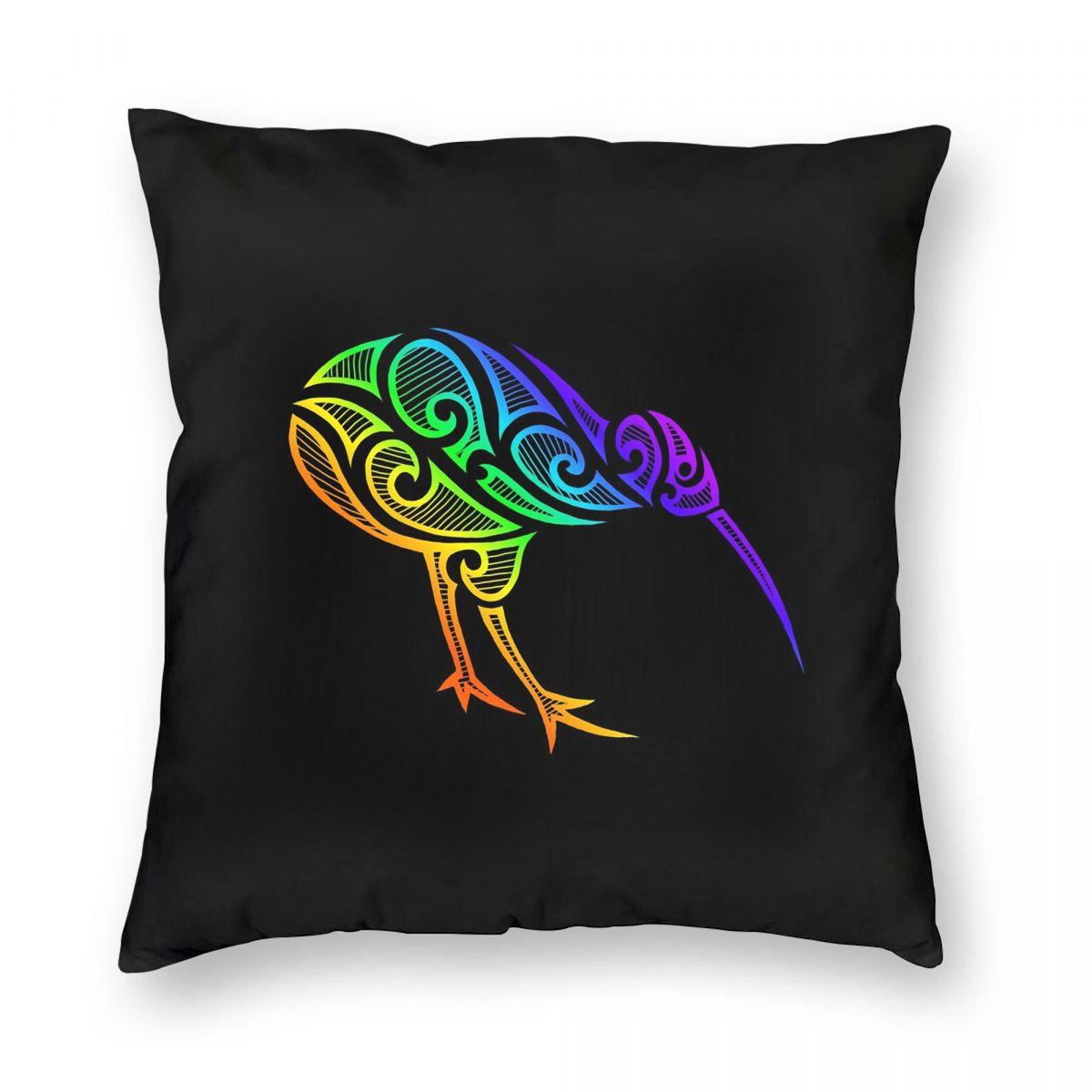 

Kiwi Bird Lover Kids Christmas Tree Gift New Zealand Kiwi Square Pillowcase Pillow Cover Cushion Throw Pillow for Home Sofa 12x12Inch