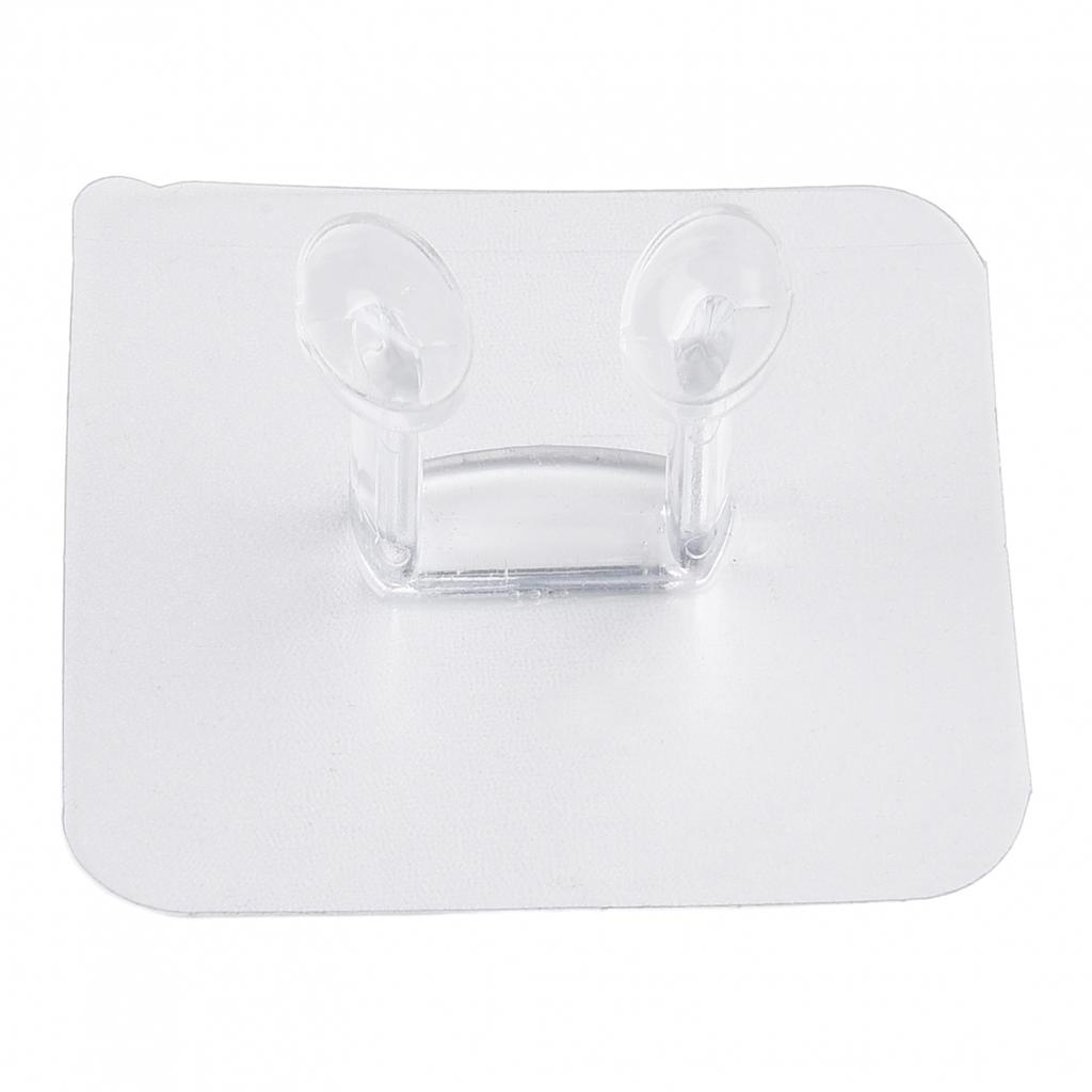 1 X Transparent Strong Sticky Wall Hanging Nail-free Hook Kitchen Bathroom Parts