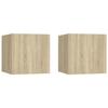 Bedside Table - Maison Exclusive - Set of 2 - Sonoma Oak - Engineered Wood 30.5x30x30 Cm