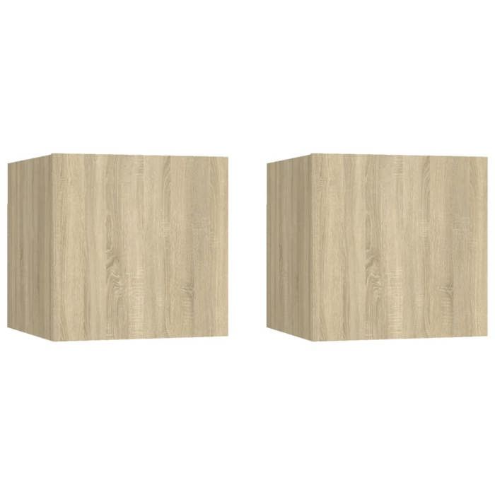 Maison Exclusive - Tables de chevet 2pcs Chêne sonoma 30,5x30x30cm Bois ingénierie