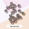 Jingde Stainless Steel Hammer Bamboo Tube Spacer Beads & O Buckle DIY Jewelry Accessories.