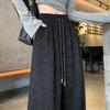 Plus Size 300 Jin Shiny Fleece Wide-Leg Pants for Women - New Loose Fit, High-Waisted, Versatile for Autumn & Winter
