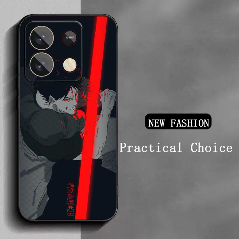 Super cool Toji Fushiguro klassisches Anime Handyhülle für Redmi Note 14 13 12 11 Pro Plus S 5G 14C A3 Weiche Schwarze Handyhülle