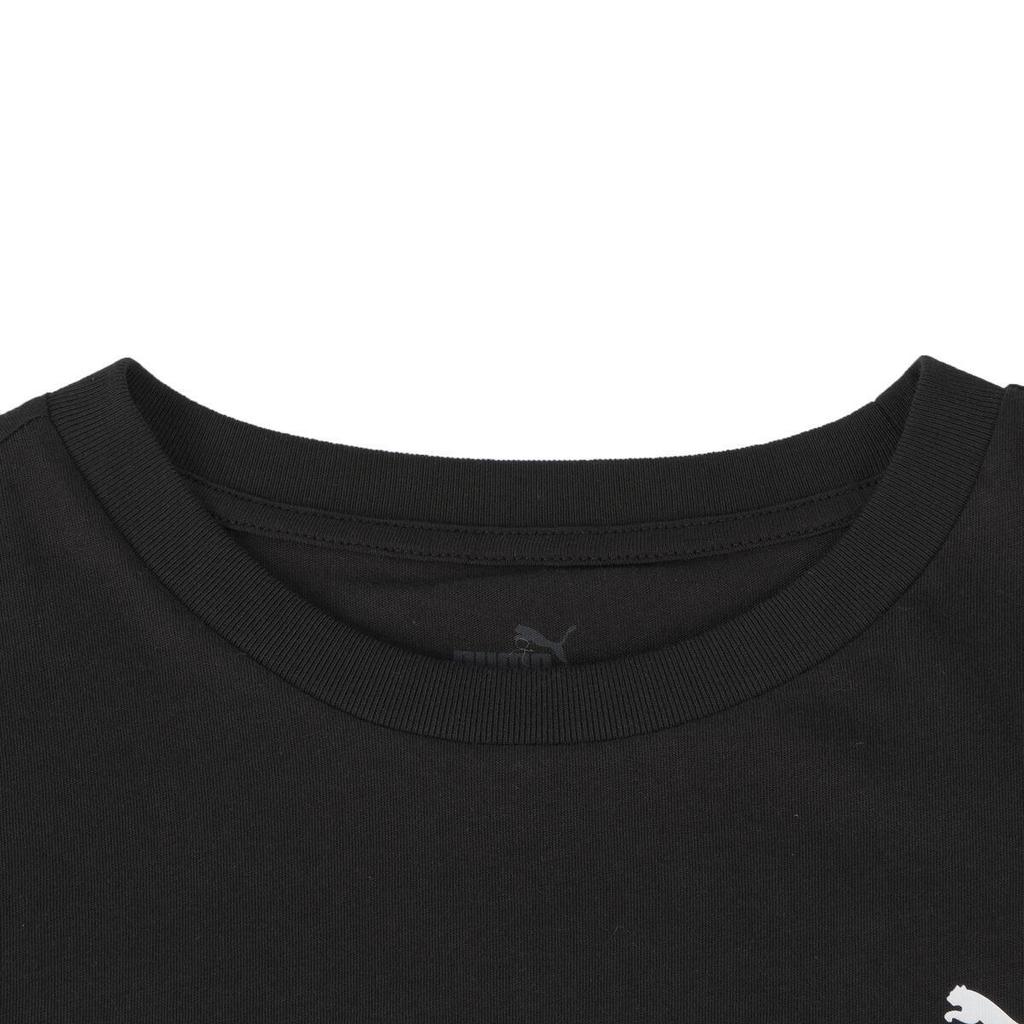 Puma Casual Simple Round Neck Short Sleeve Drop Shoulder T-Shirt Women T-Shirt Black 676680-01