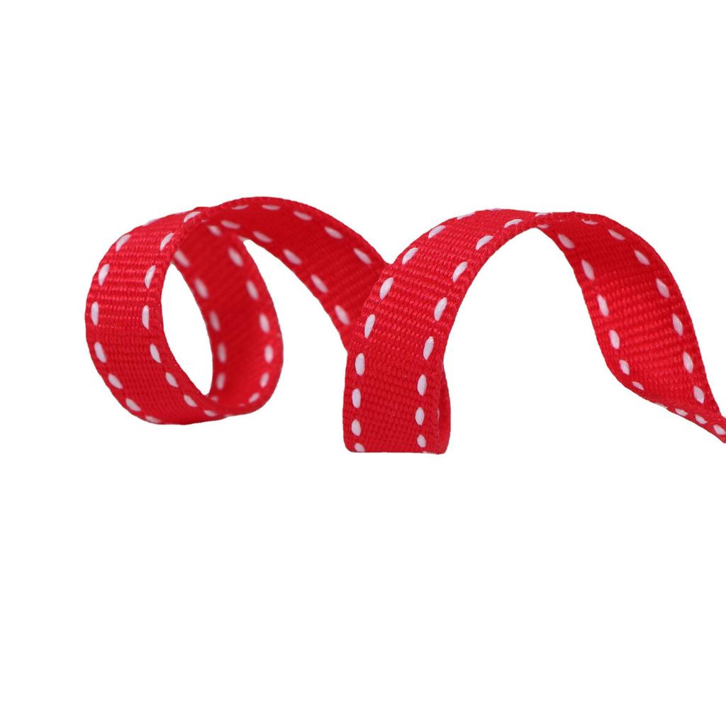 10mm DIY Double Row Ribbed Polyester Ribbon for Hair Accessories and Bows