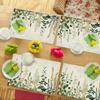 4-Piece Camellia Country-Style Placemats Family Gatherings & Afternoon Tea Table Decor Accessories