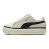 Puma Suede Mayu Tc Thick Sole Low Top Sneakers Women sneakers Ivory Black 385234-02
