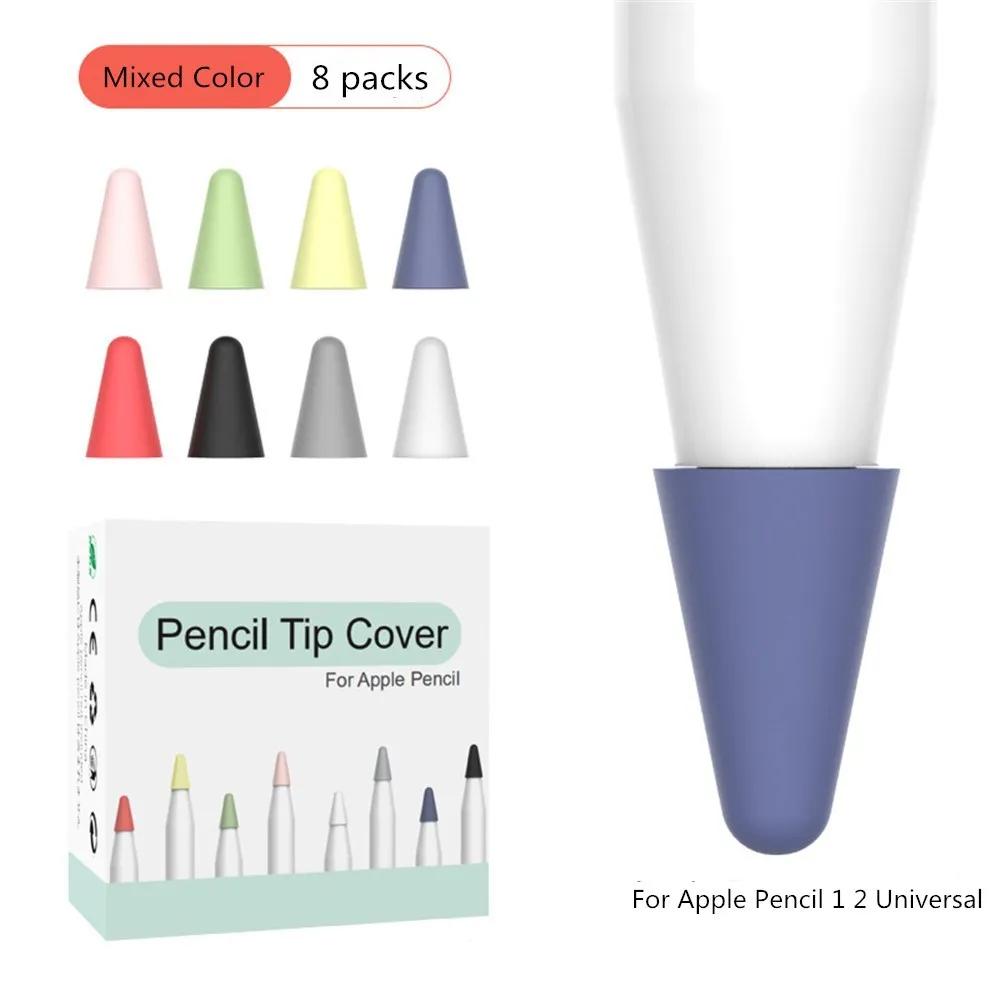 Pencil Tip Cover For Apple Pencil 1st 2nd Generation Mute Silicone Nib Case For iPad Pencil 1 2 Nib Cover Skin Screen Protector