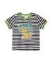 LA MAISON STUDIO Maison Dog Stripe Ringer Short Sleeve Navy(Fcg2Ts762W)