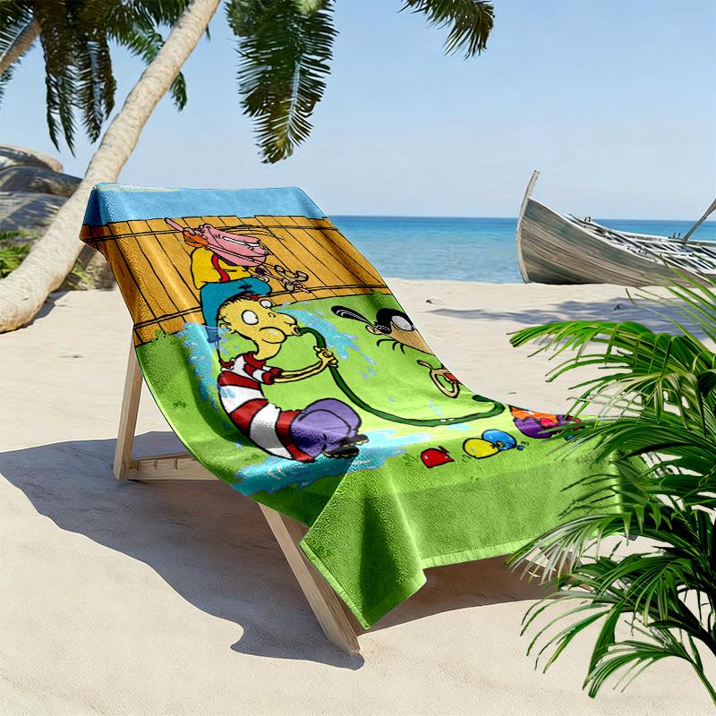 Asciugamano da Spiaggia Stampa Ed, Edd n Eddy, Asciugamano Grande Morbido Asciugatura Rapida per Spiaggia Campeggio Nuoto