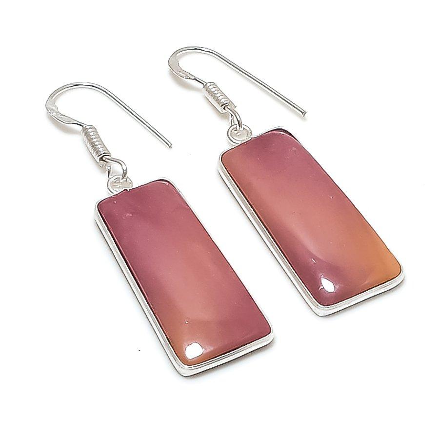 

Natural Mookaite Gemstone 925 Sterling Silver Jewelry Earring 1.97 AE-12273
