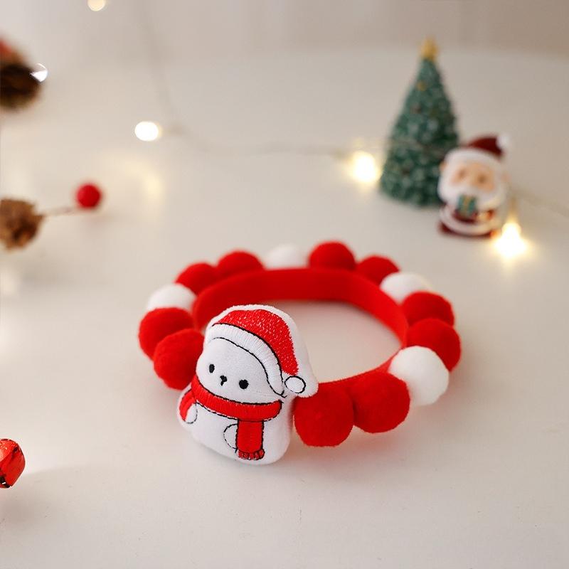Cat Plush Ball Collar Cute with Doll Pumpkin Spider Small Dog Necklace Beard Corgi Pet Halloween Christmas Neck Ring Jewelry