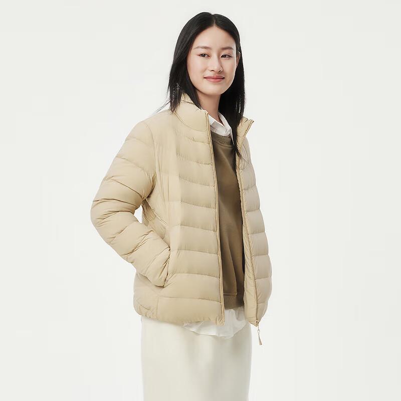 TANBOER Women's Lightweight Slim Fit Short Stand-Collar Down Jacket 310266A