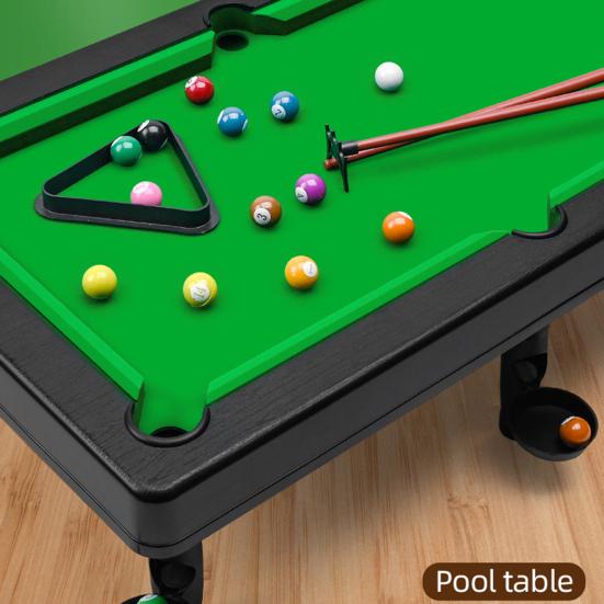 1 Set Jucării Biliard Manoperă Fină Netedă Suport Bun Stabil Rezistent la Cădere Interacțiune Părinte-copil Îmbunătăți Jucării Biliard Distracție cu Bile