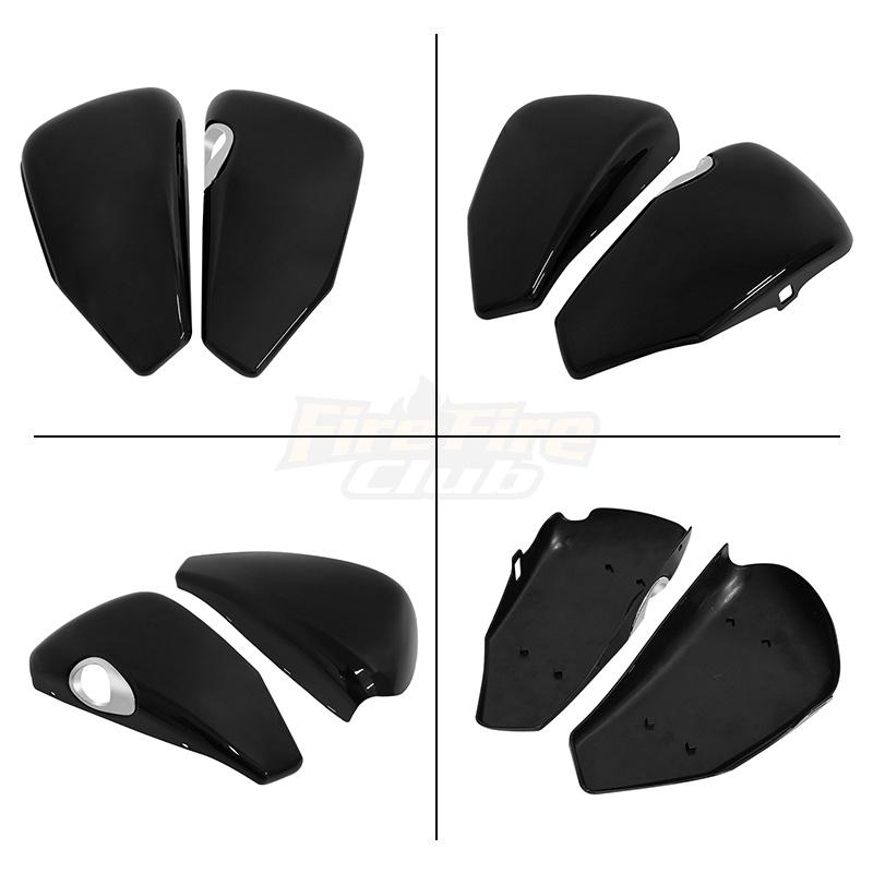 Motorcycle Black Side Cover Left Right Protection Cover Battery Fairing Cover For Harley Sportster XL883 XL1200 48 04-13