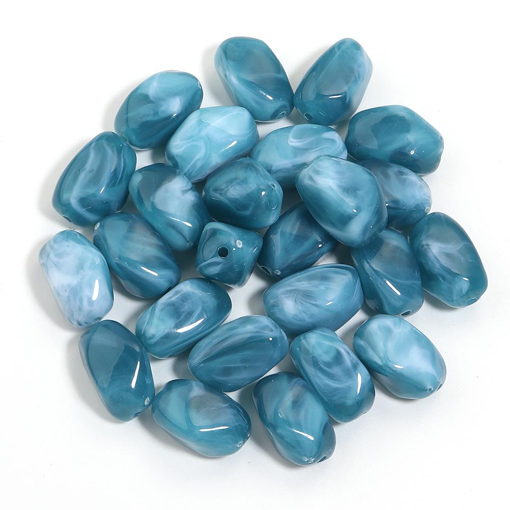 20pcs 21x12mm Irregular Acrylic Beads Double Color Cloud Loose Spacer Beads For Jewelry Making DIY Necklace Bracelet Accessories