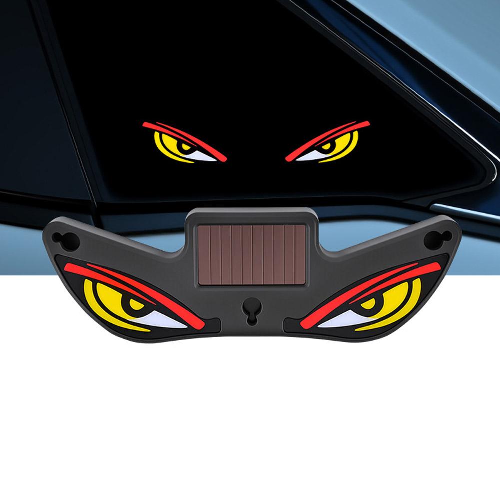 Solar Car Window Devil Eyes Driving Warning Strobe Lights LED Ambient Lights Windshield LED Demon Eyes Car Lights Accessories
