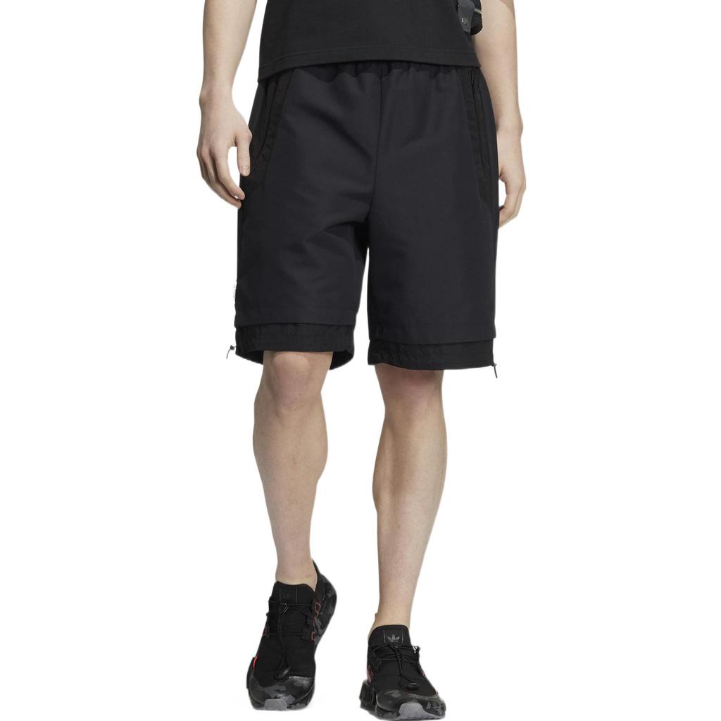 Adidas Pantaloni scurți sport cu șnur de culoare uni Pantaloni pentru bărbați negru HE6604