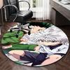 1 stuks Hunter x Hunter Killua & Gon Ronde Vloerkleed - Anime Cartoon Ontwerp Stoelmat, Antislip Tapijt voor Kantoor, Huisdecoratie, Woonkamer