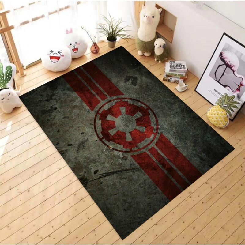 Galactic Empire Rebel Alliance Teppich Lichtschwert Teppich Kinderzimmer Teppich Wohnzimmer Film Bereich Teppich Waschbarer Teppich Anti-Rutsch-Fußmatte