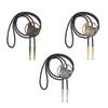 Braided Cord Bolo Tie Necklace Alloy Hardware Western Neck Accessory for Shirt Styling Jacket Looks and Costumes