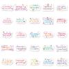 Set of 50 Inspirational English Stickers with Fresh Slogans for Journals, Motorcycles, and Tea Cups