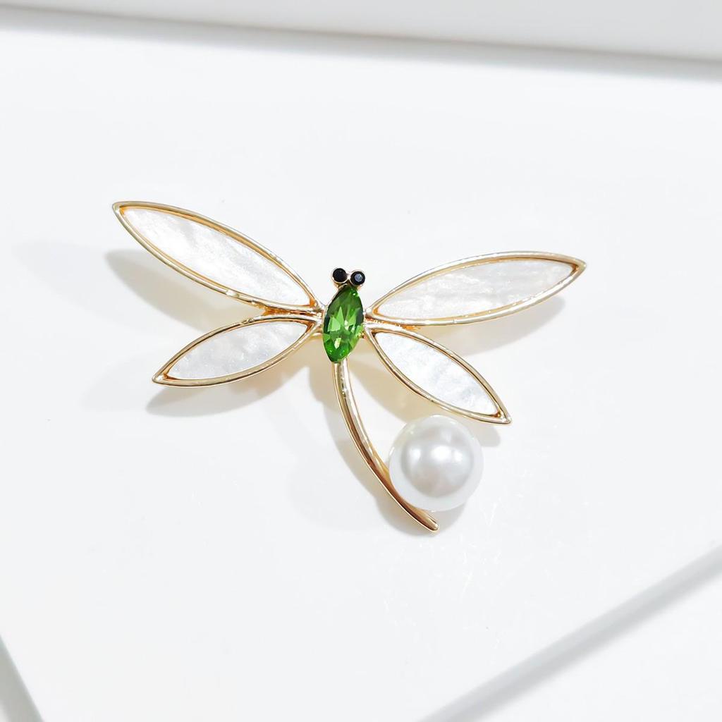Elegant Retro Crystal Enamel Butterfly Brooch for Women