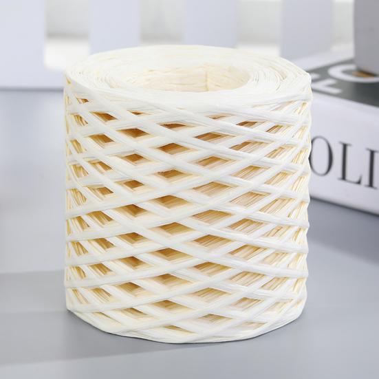 1 Roll Paper Cord Recyclable DIY Clear Texture Hand-knitted Wrapping Raffia Straw for Festival