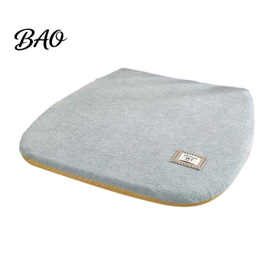 Comfortable Memory Foam Pad Chair Pad, Dining Cushion with Ties, Anti-slip Bottom, Washable Office Cover, Soft Thick Warm Seat for Autumn Winter Teddy