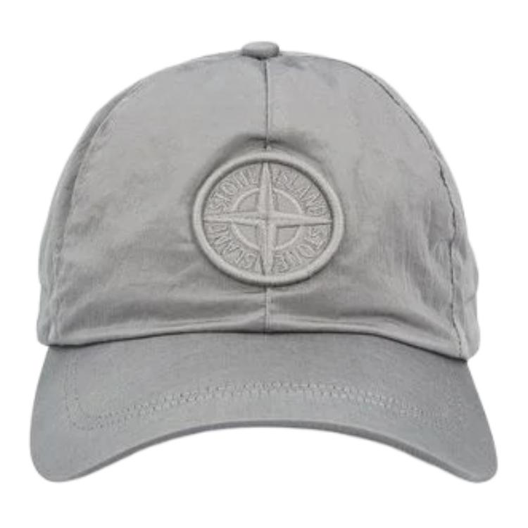 STONE ISLAND Logo Design Nylon Polyester Duckbill Cap Men Caps Gray K1S159100995S0076-V0061