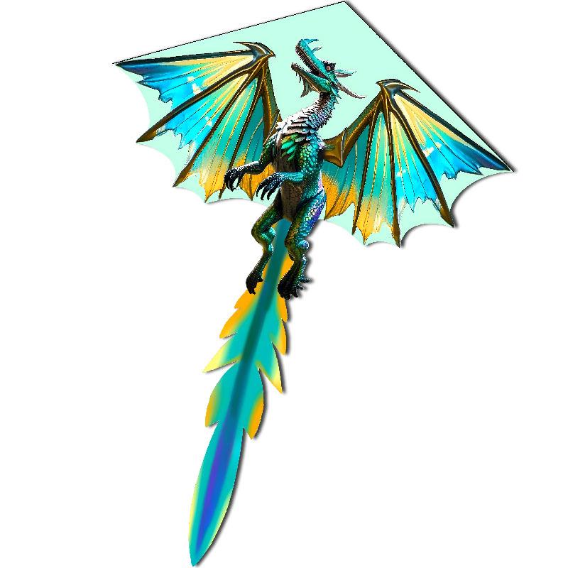Pterodactyl Dinosaur Kite - Children's Cartoon Dragon Kite for Outdoor Fun