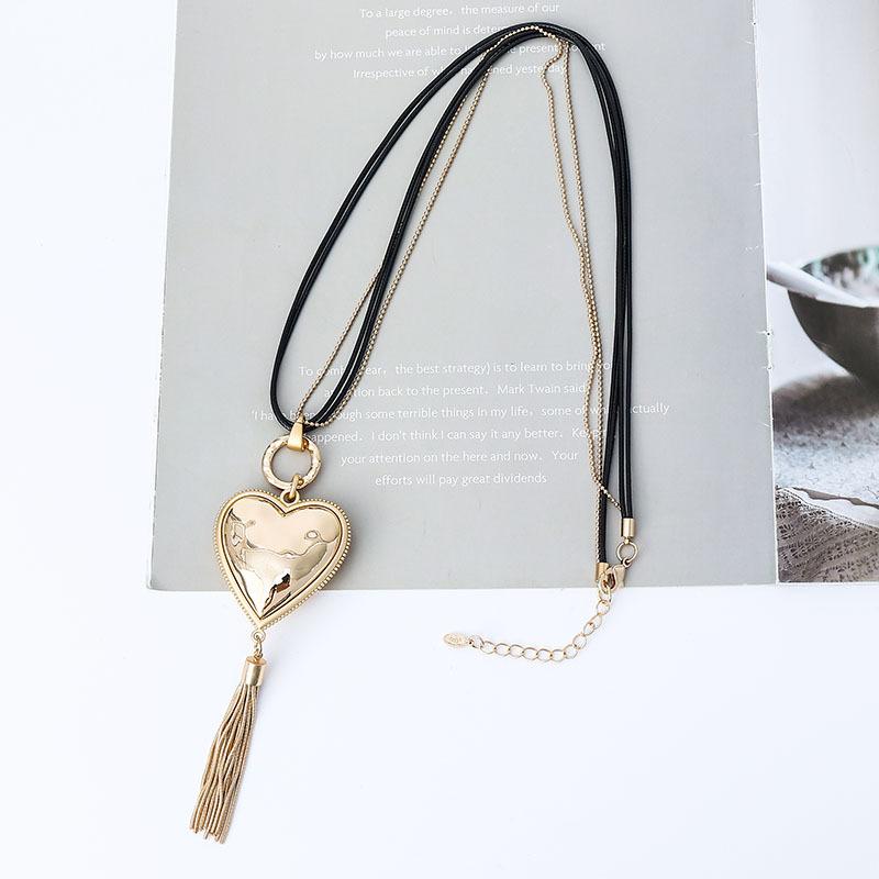 Accessories Women S Alloy Tassel Long Retro Simple Necklace Pendant Sweater Chain