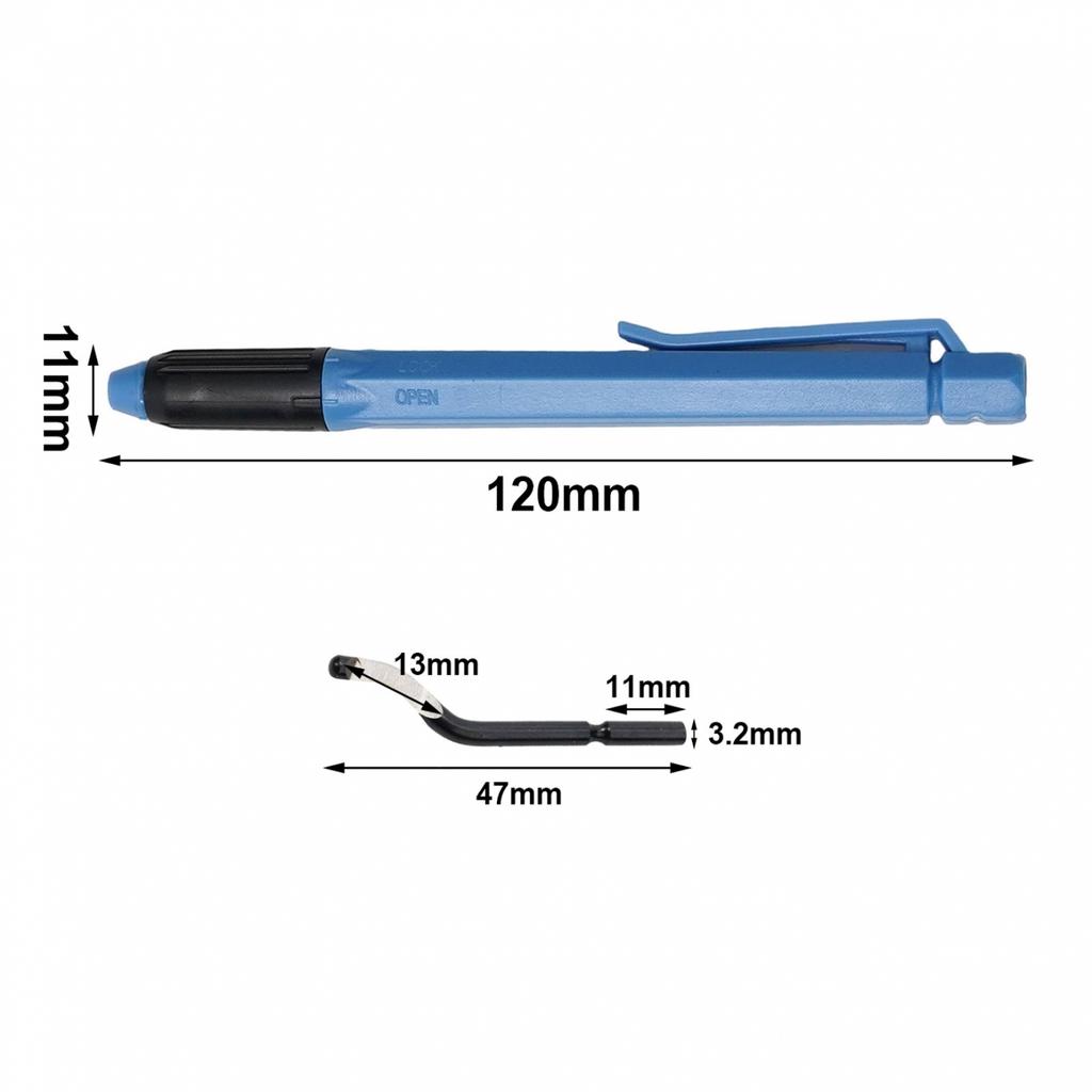 Handvat Blad Met Handvatverwijderaar Blauw+Zwart 2 stuks/set