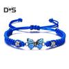 1/2/5/10 Stück blaues Freundschaftsarmband für Damen, verstellbar, gewebter Seilknotenschutz, Glücks-Freundschaftsarmband
