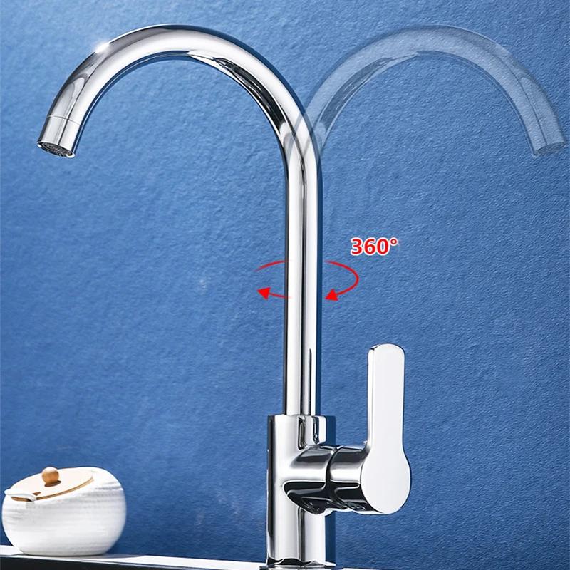 Kitchen Sink Faucet Household Splash-proof Boosting Hot And Cold Faucet Hot And Cold Vegetable Wash Basin Dishwashing Pool Sink