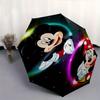 Mickey Mouse,Minnie Mouse Automatic Umbrella - Tri-fold Portable Umbrella, Best Holiday Gift for Men and Women, Durable Iron Frame, Playful