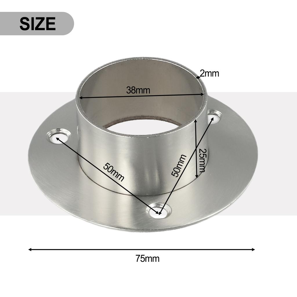 Handrail Flange Bracket Wall Rail 38mm/51mm Ceiling Socket