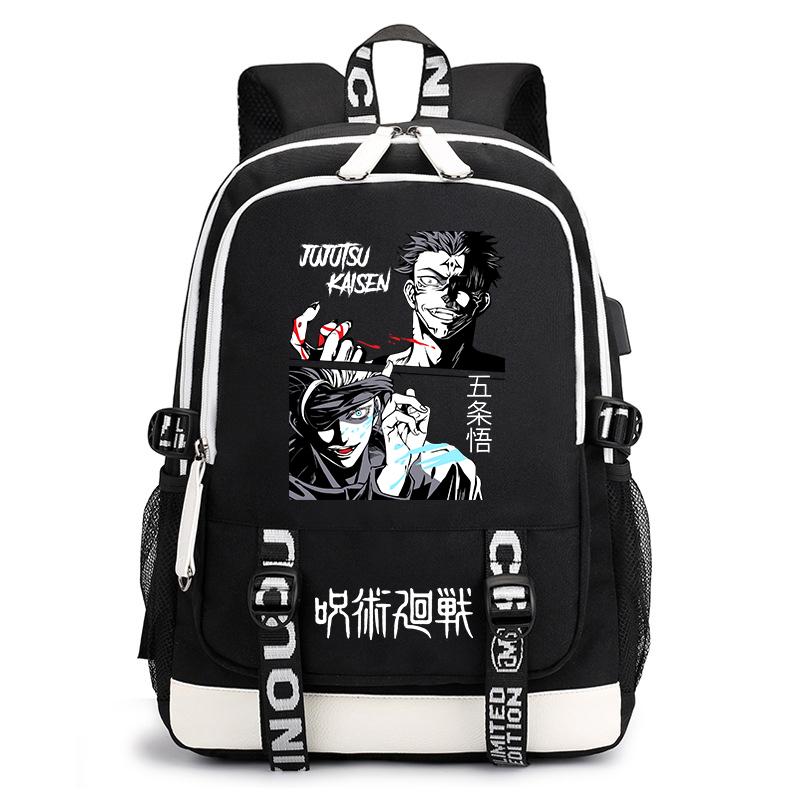 Jujutsu Kaisen Druck Schülerrucksack Lässiger Anime Tagesrucksack für Jungen Mädchen Schultasche Leicht