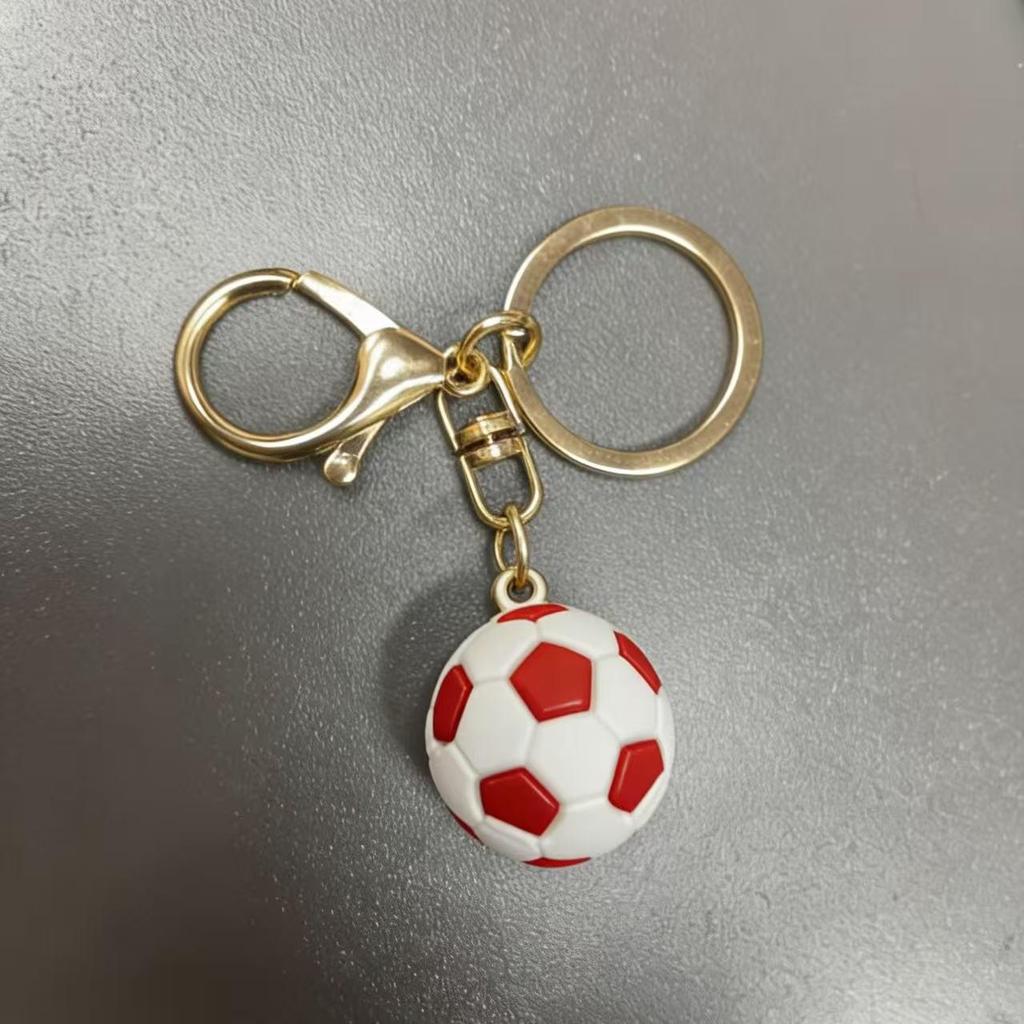 3D Football Keychain: World Cup League Commemorative Pendant for Couples, Backpacks, and Gifts
