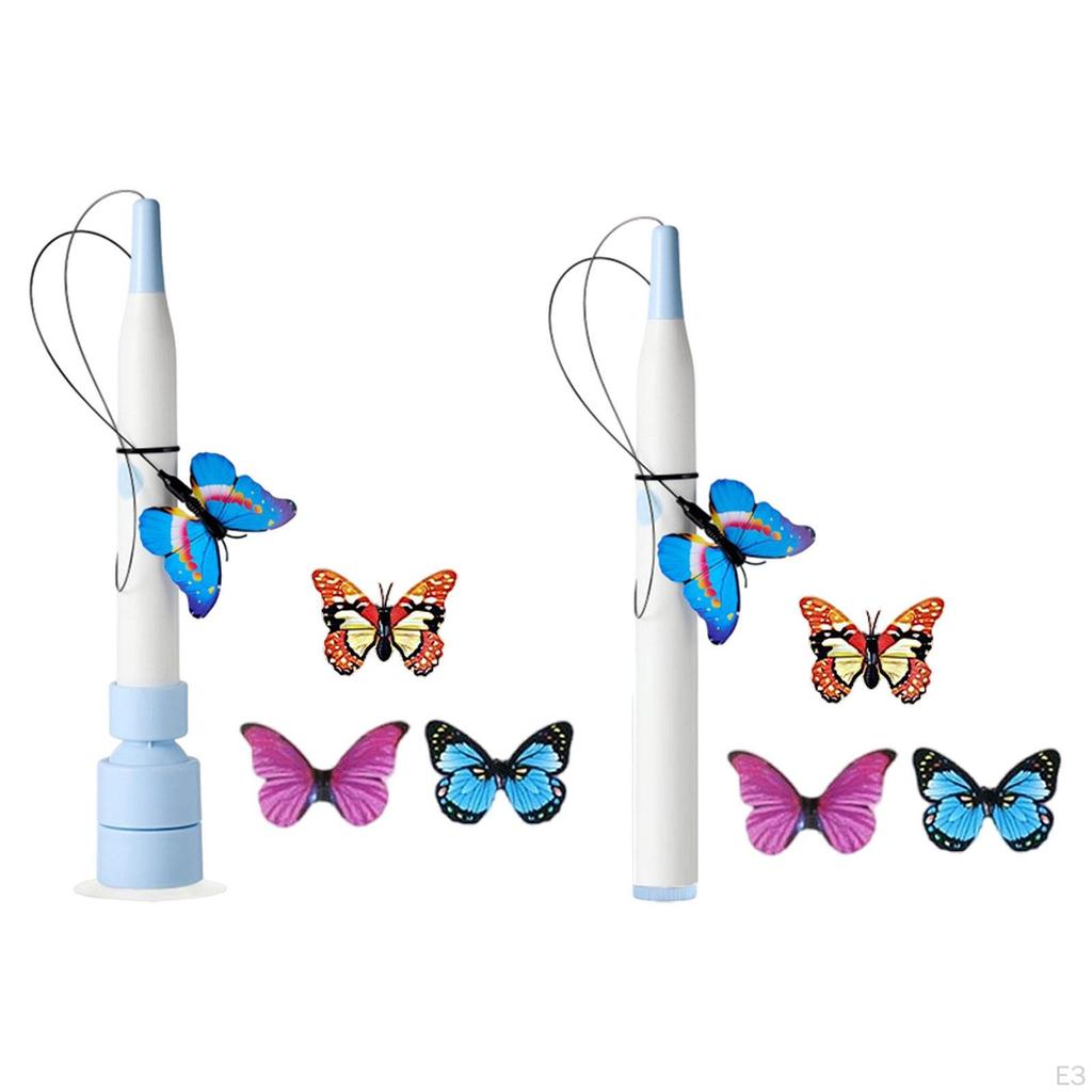 Interaktywny Koci Teaser Automatyczny Latający Motyl z Skokiem Pogoni Zabawny dla Kotka w Domu