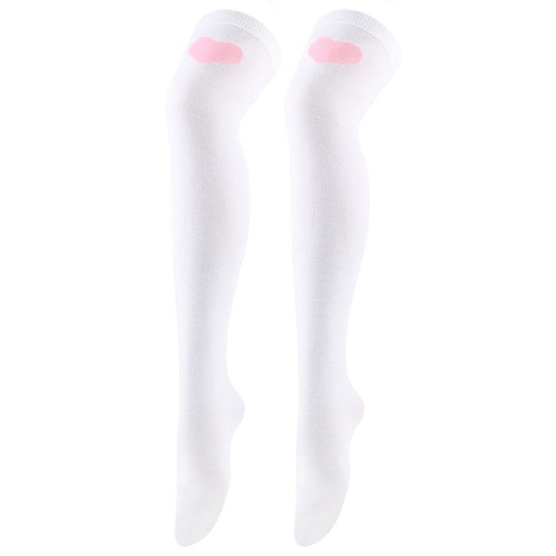 Valentines Day Over Knee Long Socks Cute Lip Heart Love Pattern Thigh High Stockings for Women Parties and Casual Wear