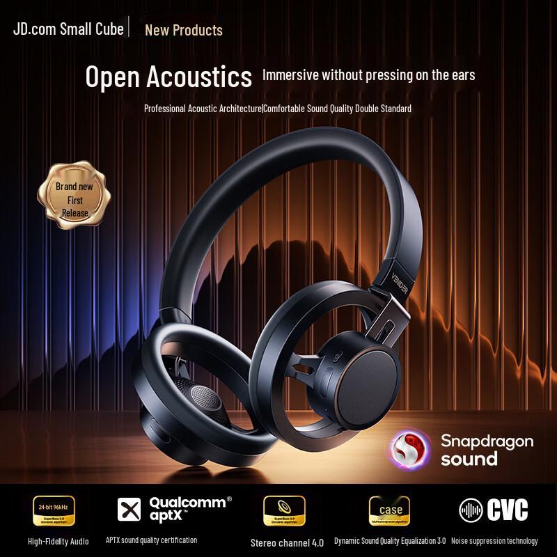 

WeiliDe Snapdragon Sound aptX Lossless HIFI Open-Back Bluetooth Headphones Star Ring Open-Back | Qualcomm Gen 2 S3 Chip