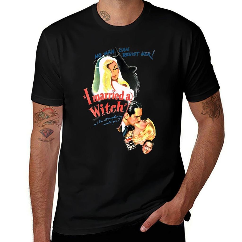 I Married a Witch Movie Poster T-Shirt T Shirts for Man Graphic Vintage T Shirt for Man T-Shirt