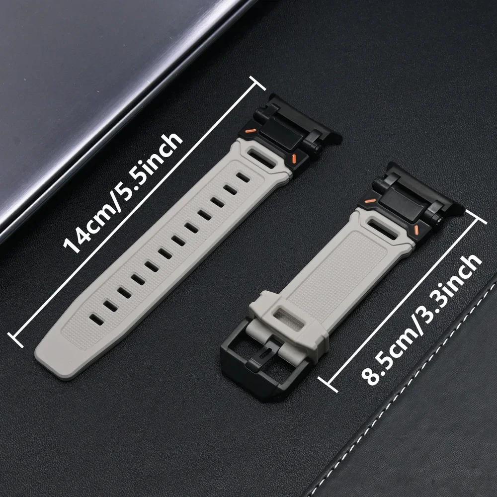 Gummiband för Samsung Galaxy Ultra Watch 47mm Sport Herrarmband för samsung GALAXY ULTRA 7 47MM Inget Mellanrum Rostfritt Stål Klockarmband