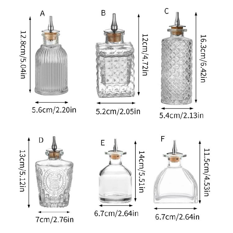 Classical Engraved Glass Barwares Bottle Including Airtight Plugs Drink Serving Pourer For Freshness And Style
