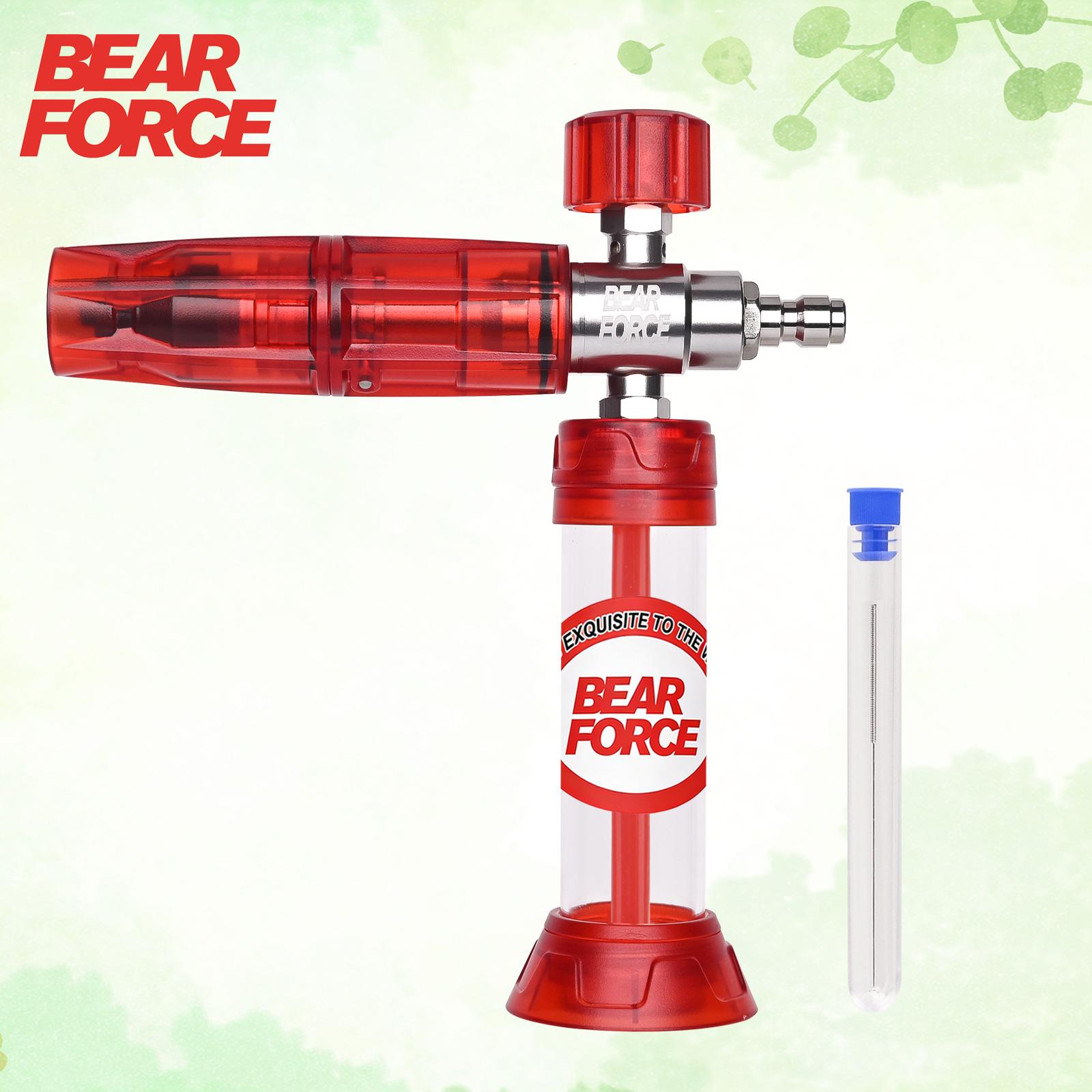 BEAR FORCE Upgraded Pressure Mini Foam Cannon Pro with 1/4  Quick Connector, 360° Adjustable Snow Foam Lance Foam Generator for Pressure Washer rosso