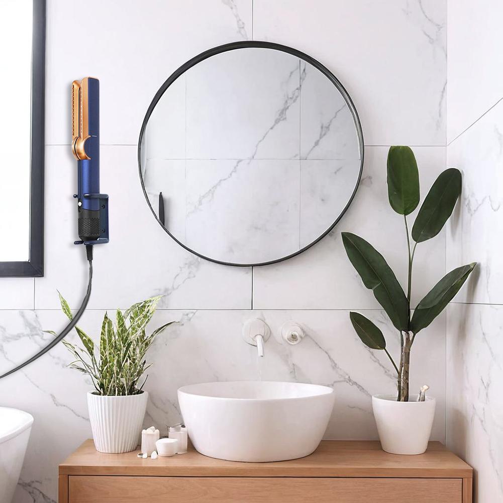 Wall Mount Holder Bracket Curling Iron and Accessories Organizer Rack Storage Organizer Stand for Dyson Airstrait HT01