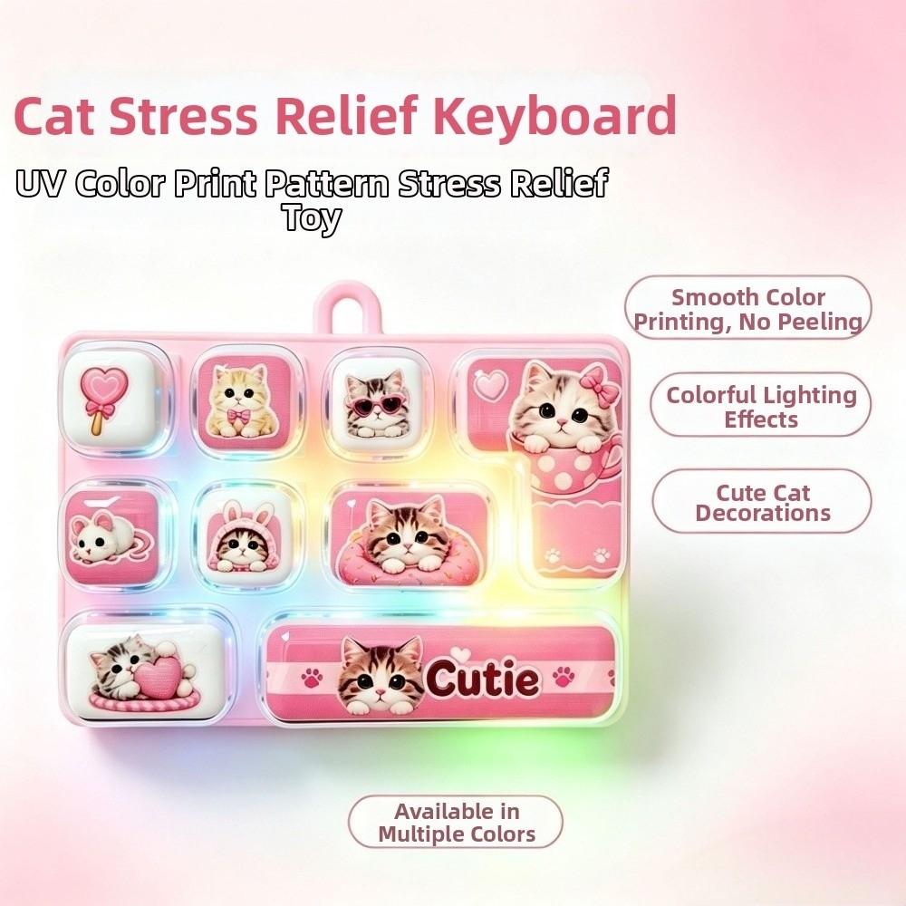 Animals Fingertip Button Keyring Cartoon Stress Relief Fidget Toy Office Use
